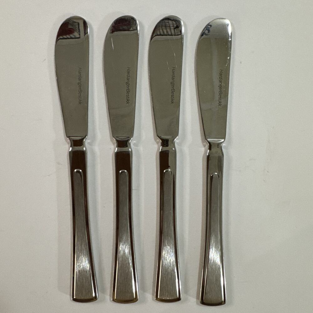4 Hardanger Bestikk Ramona Scandinavian Modern Stainless Butter Spreader Knives